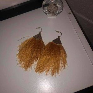 Gold Tassle Earrings